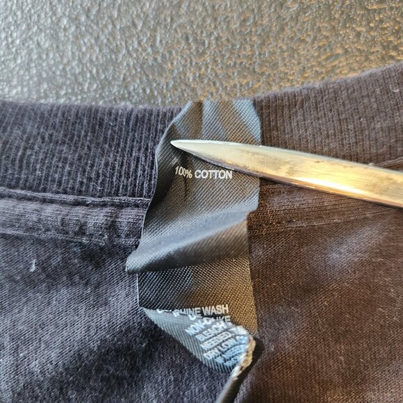 Purdue Boilermakers T-Shirt NCAA Black Hanes Beefy Tee Embroidered XXL 2XL EUC - Picture 7 of 9